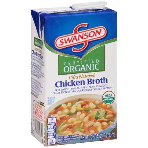 Organic Chicken Soup
 Swanson Organic Chicken Broth 32 Ounce Cartons