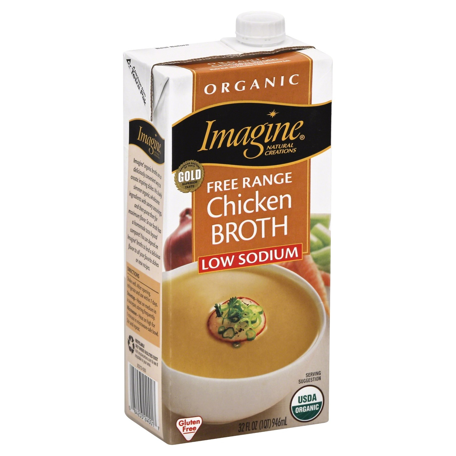 Organic Chicken Soup
 Imagine Foods Organic Broth Chicken Low Sodium 32 Fl Oz