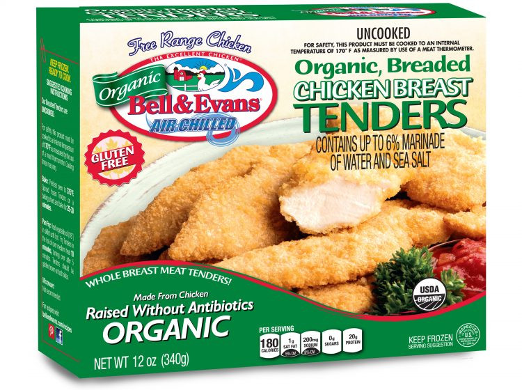 Organic Chicken Tenders
 Organic Breaded Chicken Tenders Bell & Evans