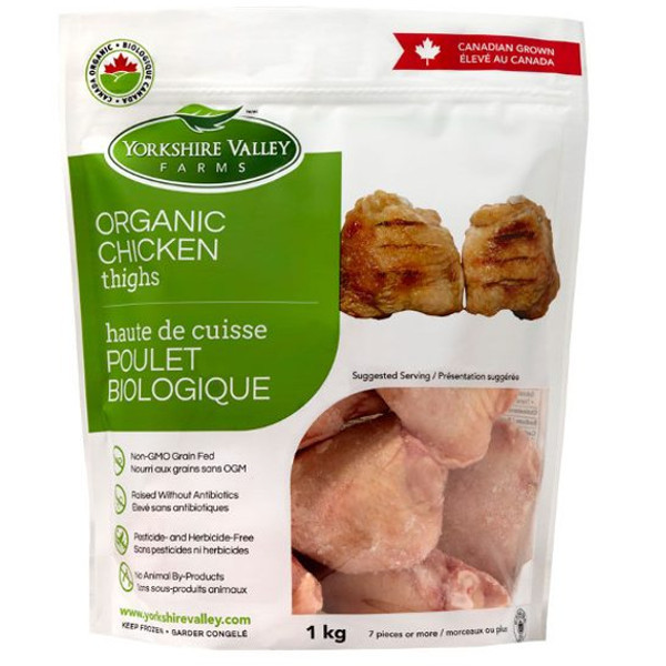 Organic Chicken Thighs
 Yorkshire Valley Farms Organic Chicken Thighs 1 Kg