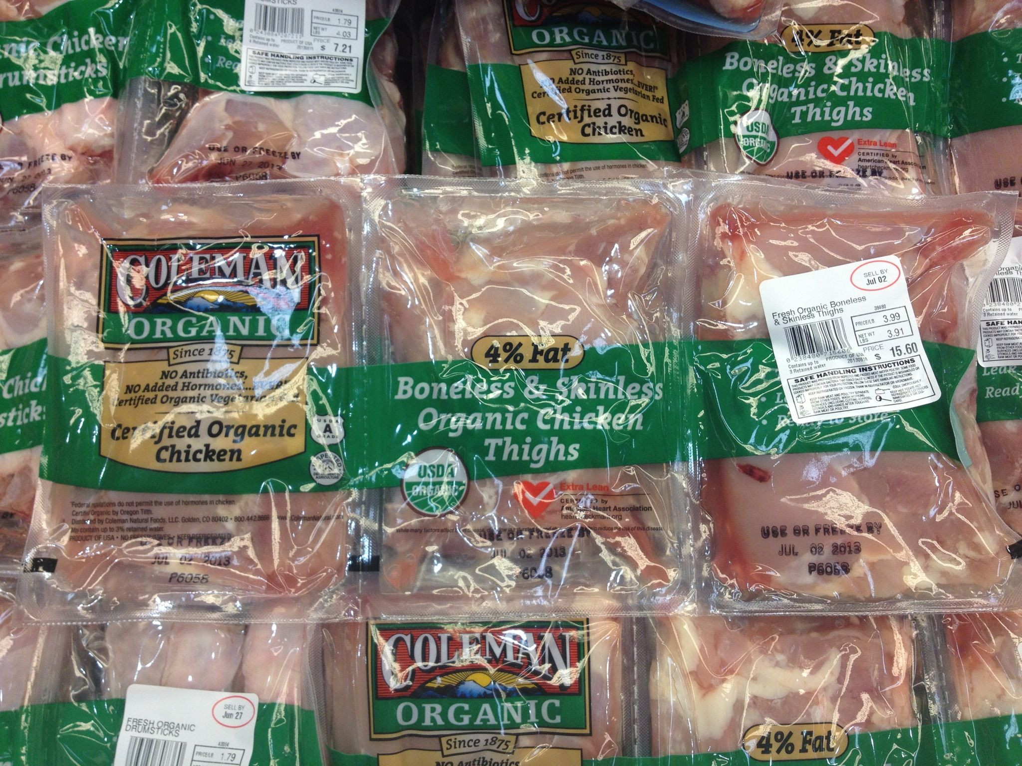 Organic Chicken Thighs
 Costco Organic boneless skinless chicken thighs $3 99