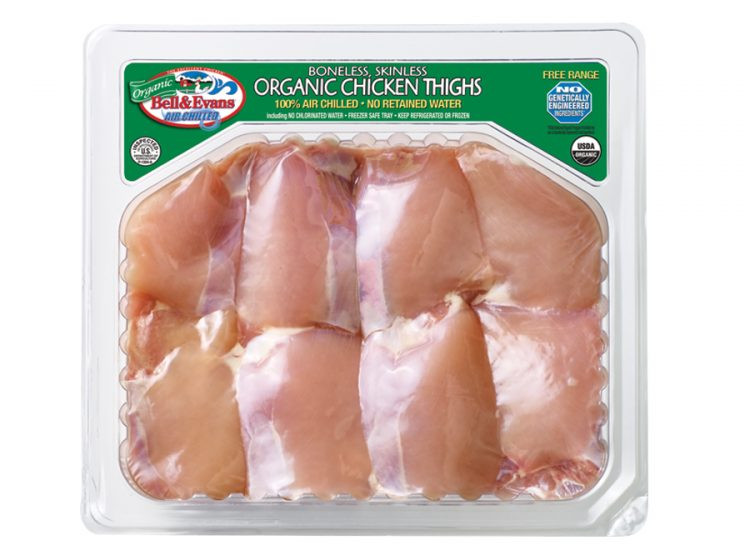 Organic Chicken Thighs
 Boneless Skinless Organic Chicken Thighs Bell & Evans