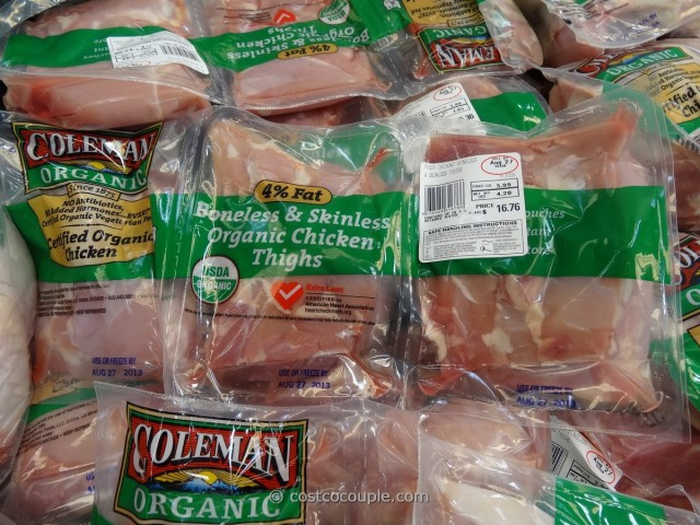 Organic Chicken Thighs
 Coleman Organic Chicken