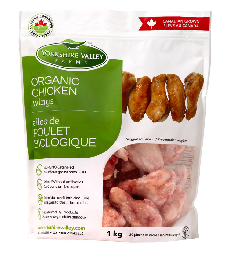 Organic Chicken Wings
 Yorkshire Valley Farms Organic Chicken Wings 1 kg