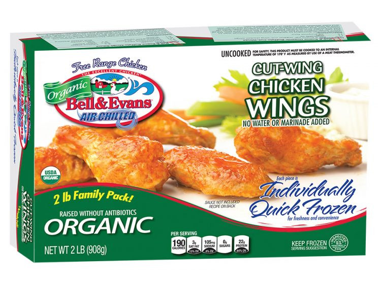 Organic Chicken Wings
 Individually Quick Frozen Organic Cut Wings Bell & Evans