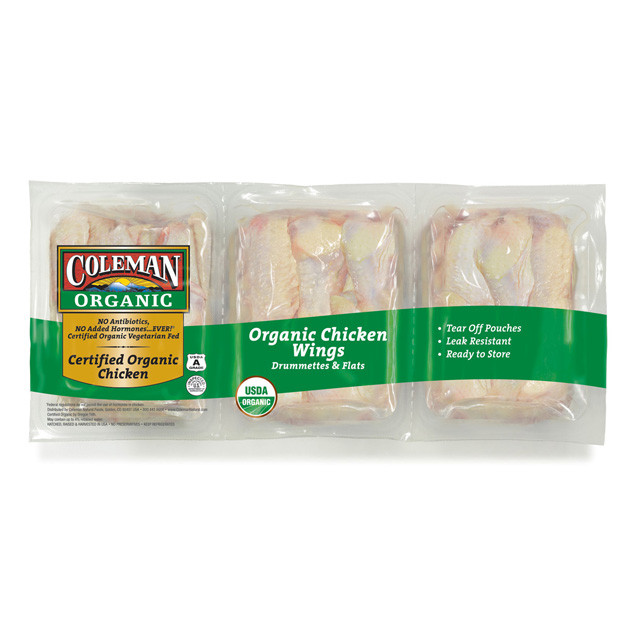 Organic Chicken Wings
 COLEMAN ORGANIC Chicken Wings Party Pack