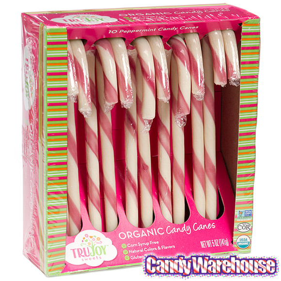 Organic Christmas Candy
 Organic Peppermint Candy Canes 10 Piece Box