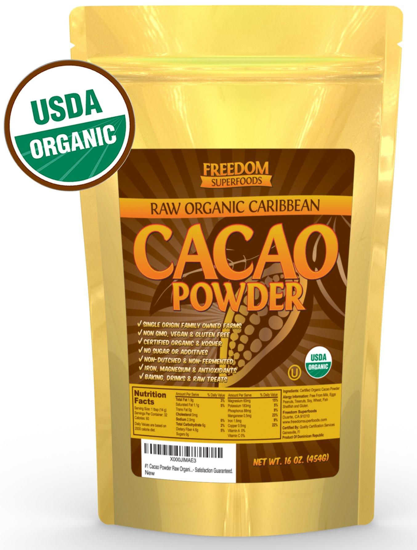 Organic Cocoa Powder
 Your search for the best Pure Raw Organic Cacao