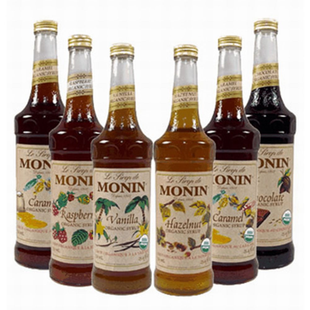 Organic Coffee Syrups
 Monin Organic Syrup Sampler Whole Latte Love