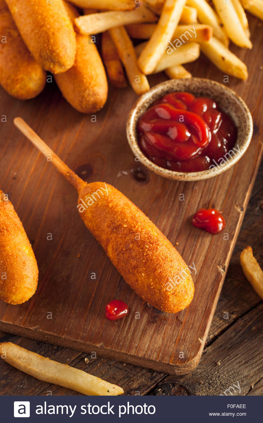 Organic Corn Dogs
 Battered Sausage Stock s & Battered Sausage Stock