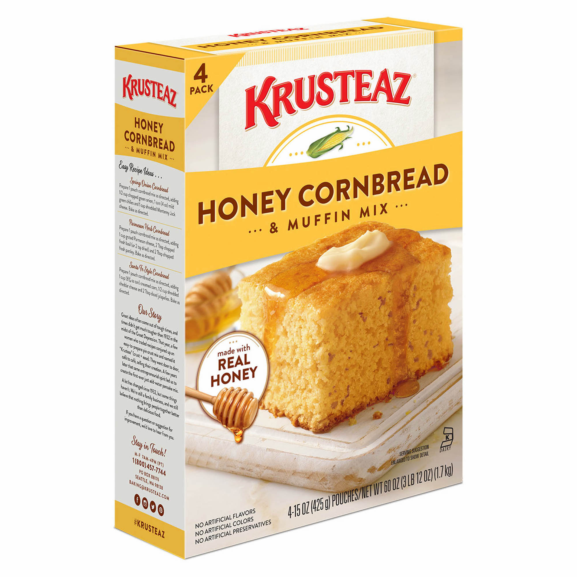 Organic Cornbread Mix
 Krusteaz Natural Honey Cornbread and Muffin Mix 60 oz