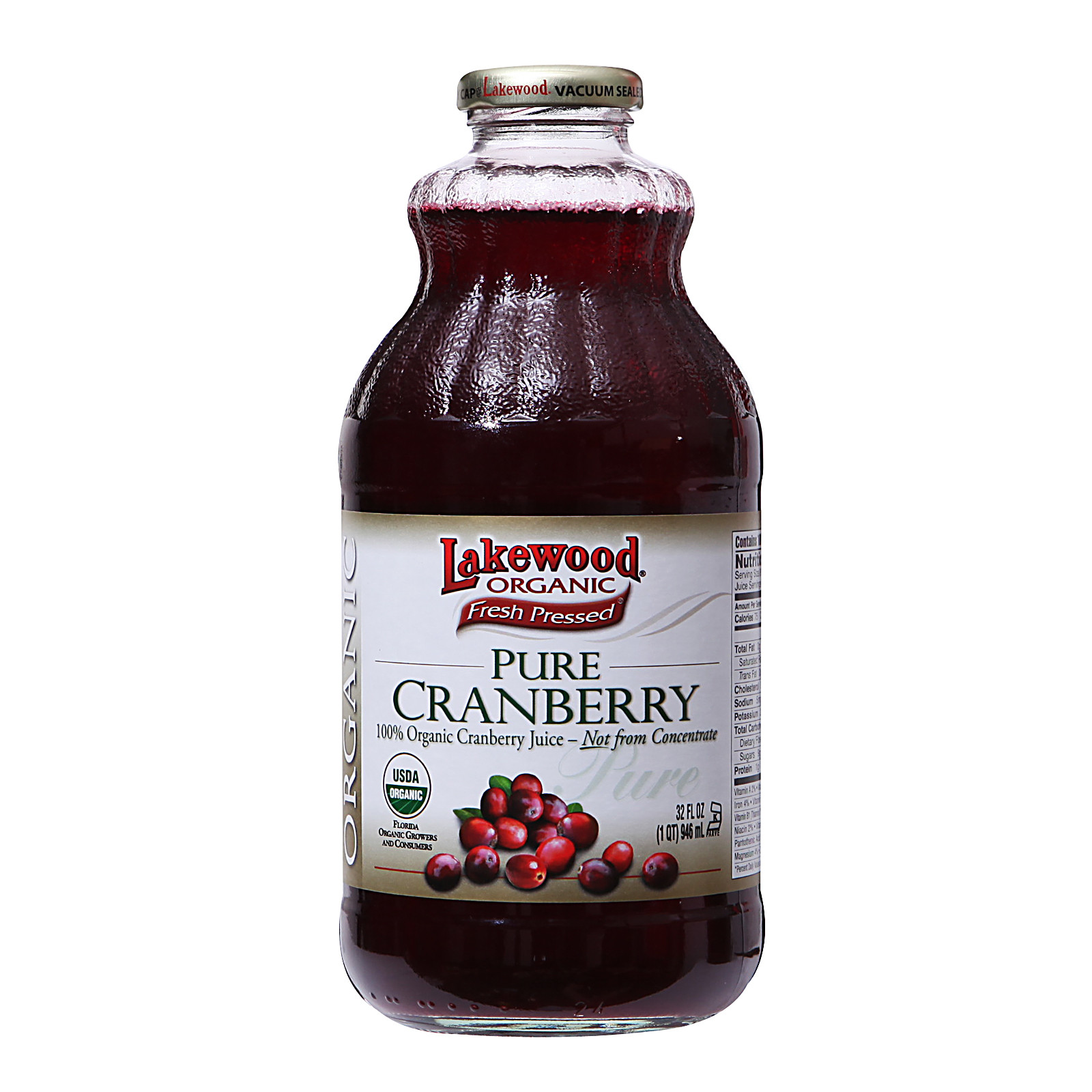 Organic Cranberry Juice
 Lakewood Organic Pure Cranberry 0 from RedMart
