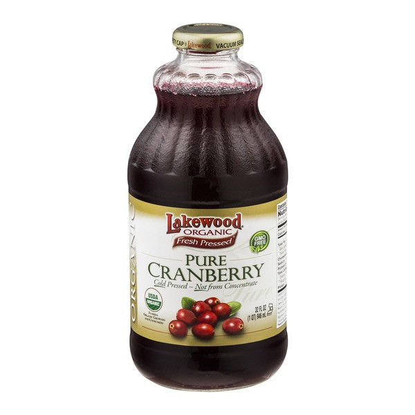 Organic Cranberry Juice
 Lakewood Organic Fresh Pressed Pure Cranberry Juice from