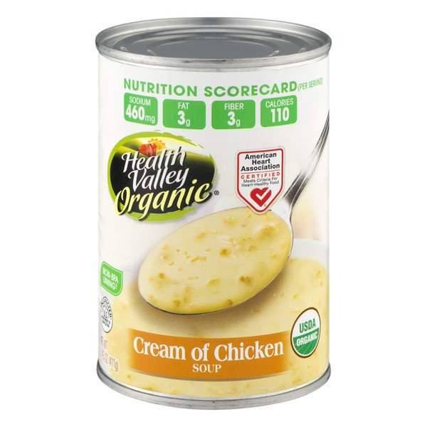 Organic Cream Of Chicken Soup
 Health Valley Organic Cream of Chicken Soup from Plum
