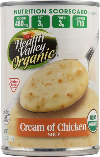 Organic Cream Of Chicken Soup
 Jet Health Valley Organic Soup Cream of Chicken 14