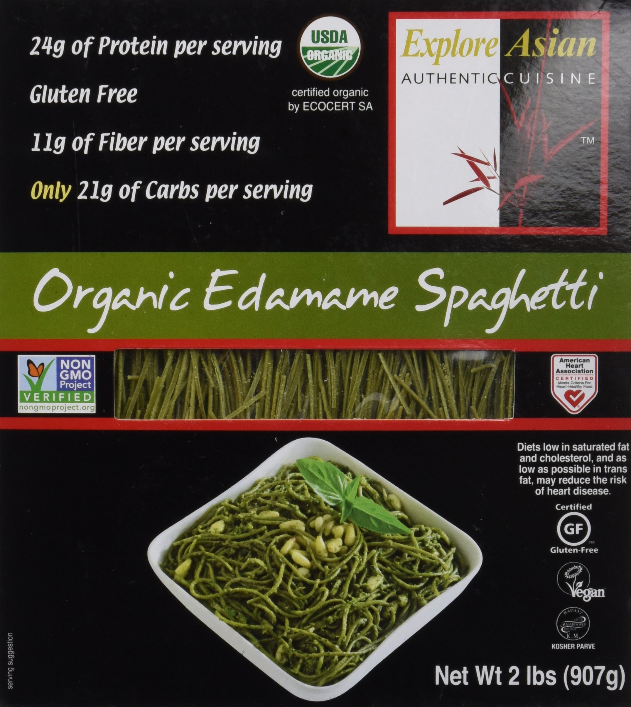 Organic Edamame Spaghetti Costco
 2 pound box 18 servings Gluten free vegan kosher