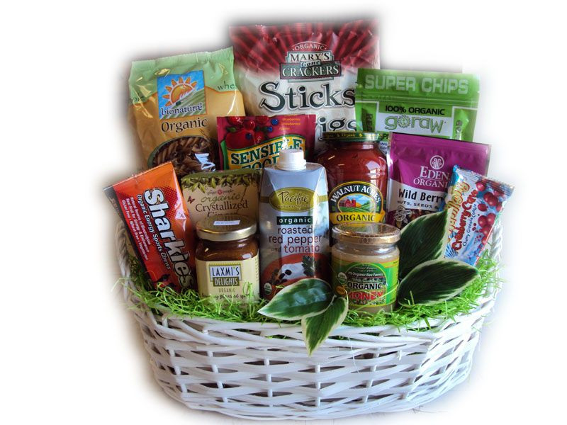 Organic Food Gifts
 Athlete t basket with organic healthy foods