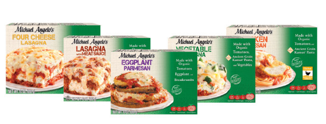 Organic Frozen Dinners
 Michael Angelo s Rolls Out New "Made with Organic" Frozen