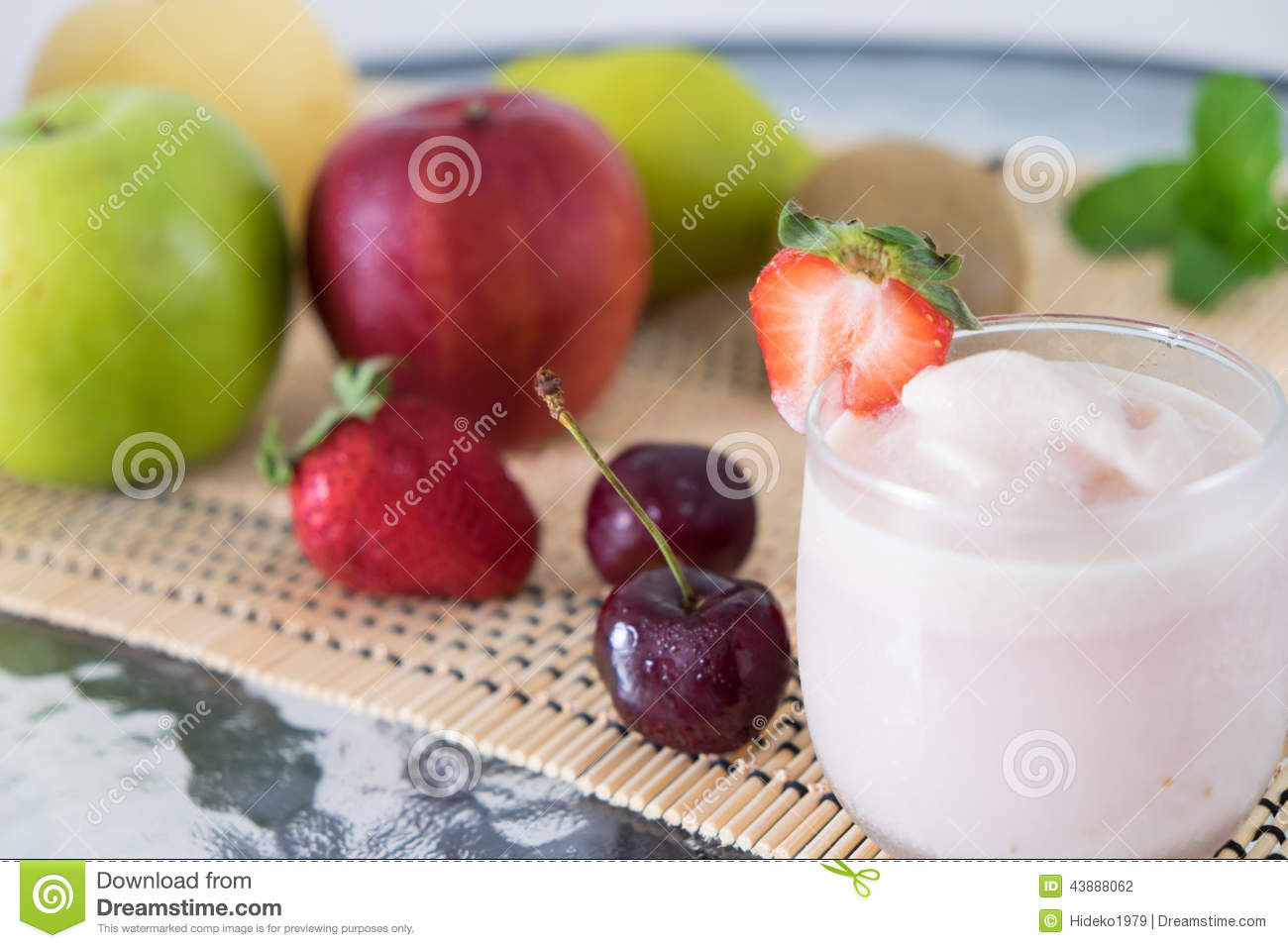 Organic Fruit Smoothies
 Organic Fruit Smoothie Made Stock Image