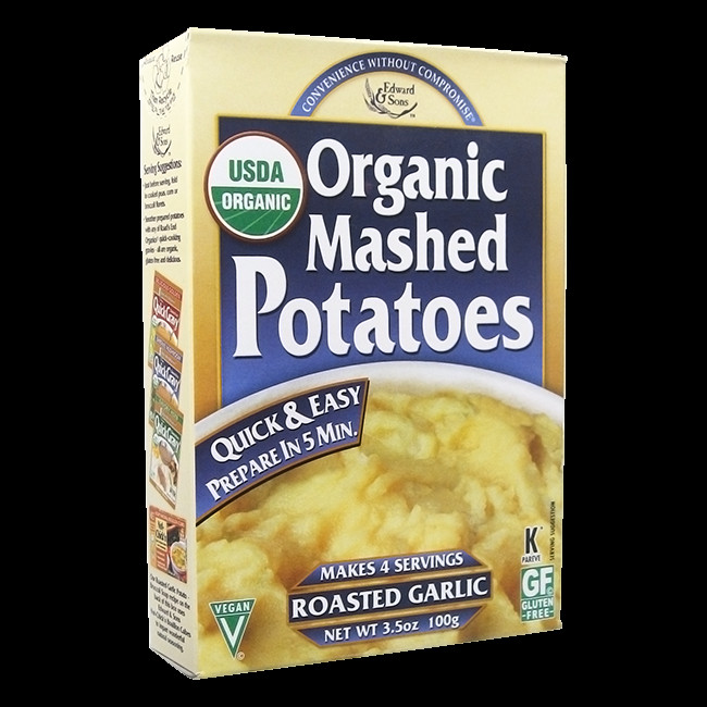Organic Mashed Potatoes
 Edward And Sons Organic Mashed Potatoes Roasted Garlic