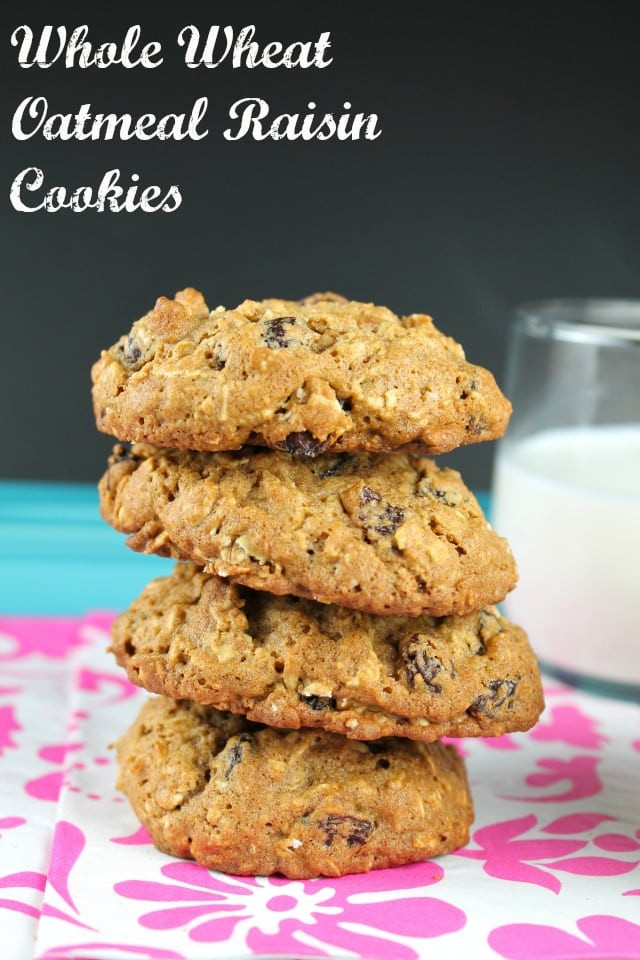 Organic Oatmeal Cookies
 Whole Wheat Oatmeal Raisin Cookies from Miss in the Kitchen