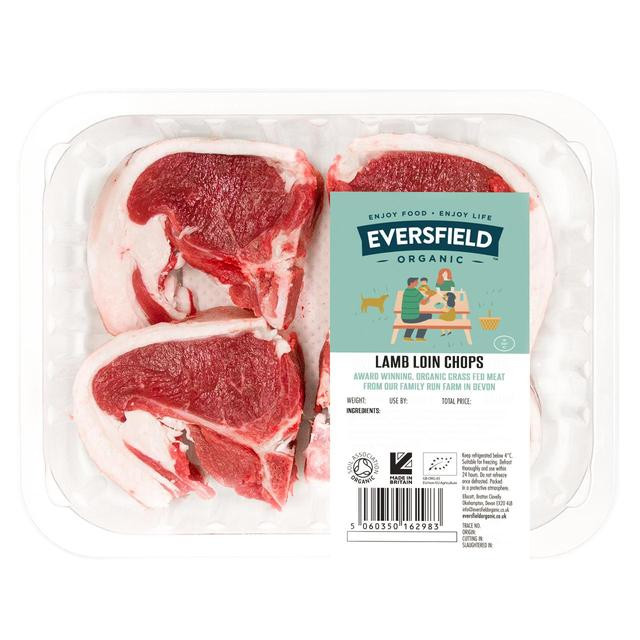 Organic Pork Chops
 Eversfield Organic Lamb Loin Chops Pasture Fed for Life