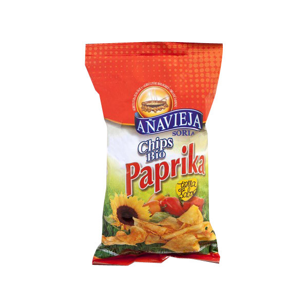 Organic Potato Chips
 Organic Potato Chips with Paprika 125g Aperitivos de