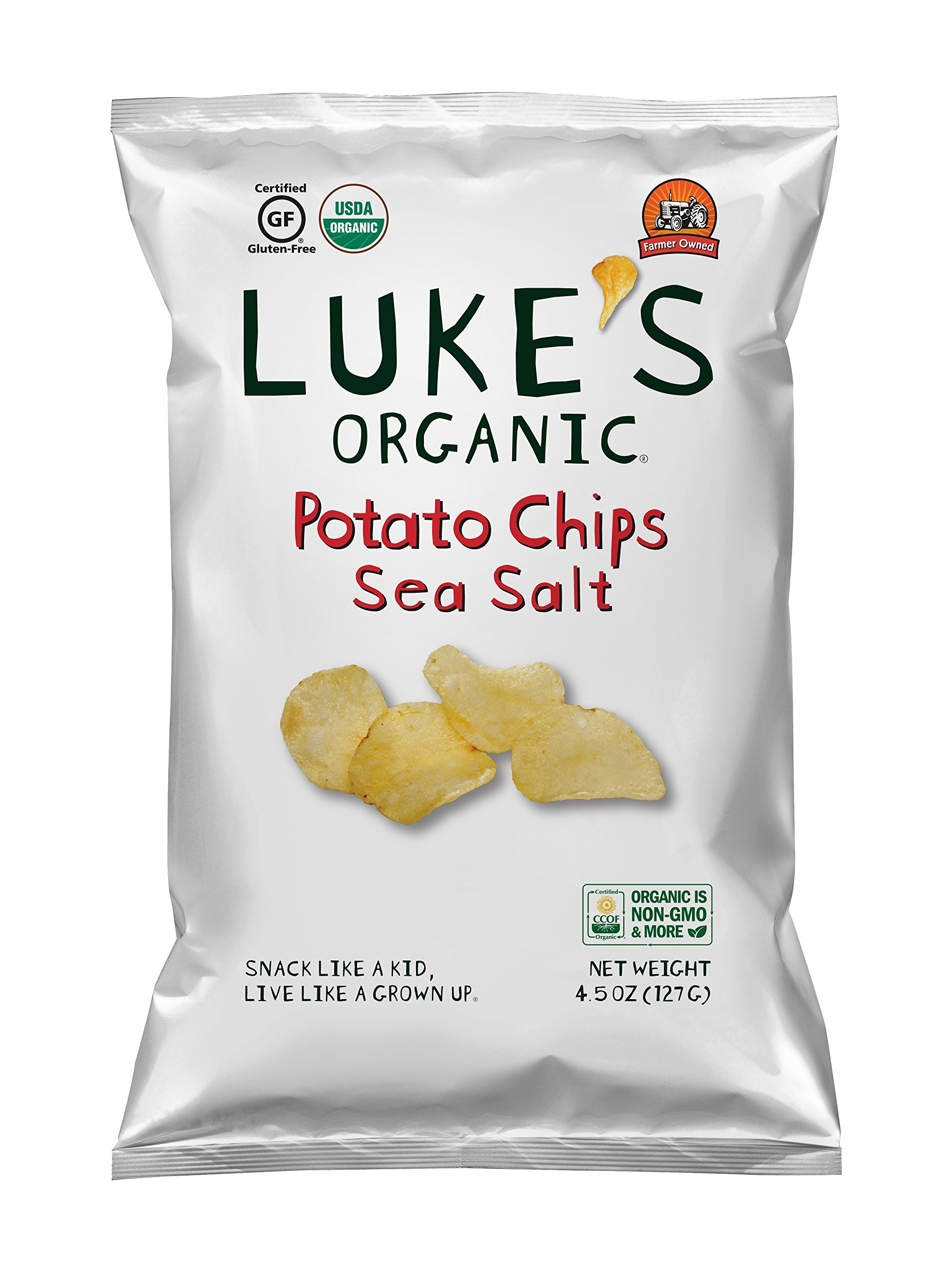Organic Potato Chips
 Amazon Luke s Organic Potato Chips Wavy 4 5 Ounce