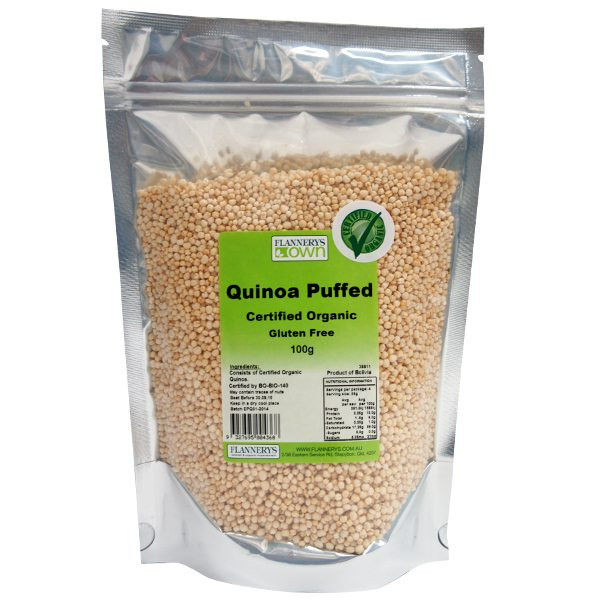 Organic Puffed Quinoa
 Organic Puffed Quinoa Flannerys