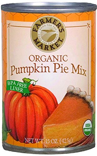 Organic Pumpkin Pie
 Farmer s Market Foods Organic Canned Pumpkin Pie Mix 15