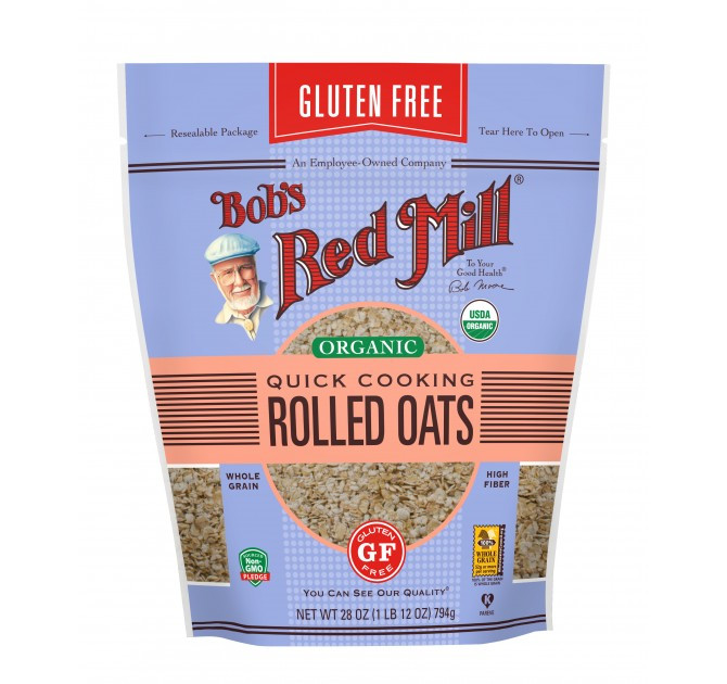 Organic Quick Oats
 Gluten Free Organic Quick Cooking Rolled Oats Bob s Red