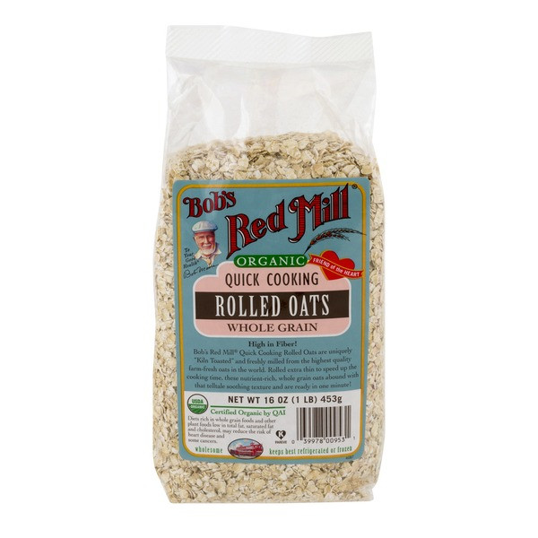 Organic Quick Oats
 Bob s Red Mill Organic Quick Cooking Rolled Oats Whole