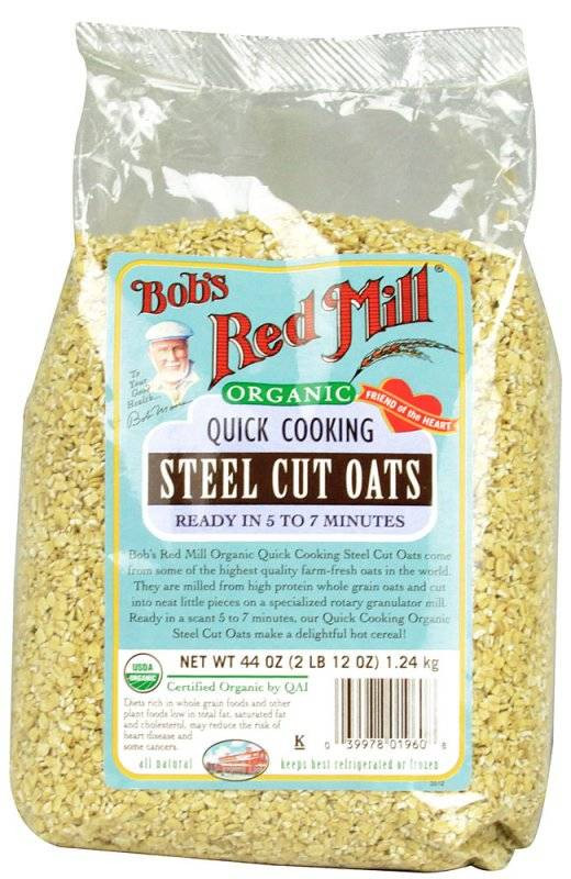 Organic Quick Oats
 Bob s Red Mill Organic Quick Cook Steel Oats 22 oz 4 Pack