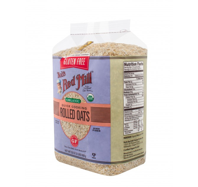 Organic Quick Oats
 Gluten Free Organic Quick Cooking Rolled Oats Bob s Red