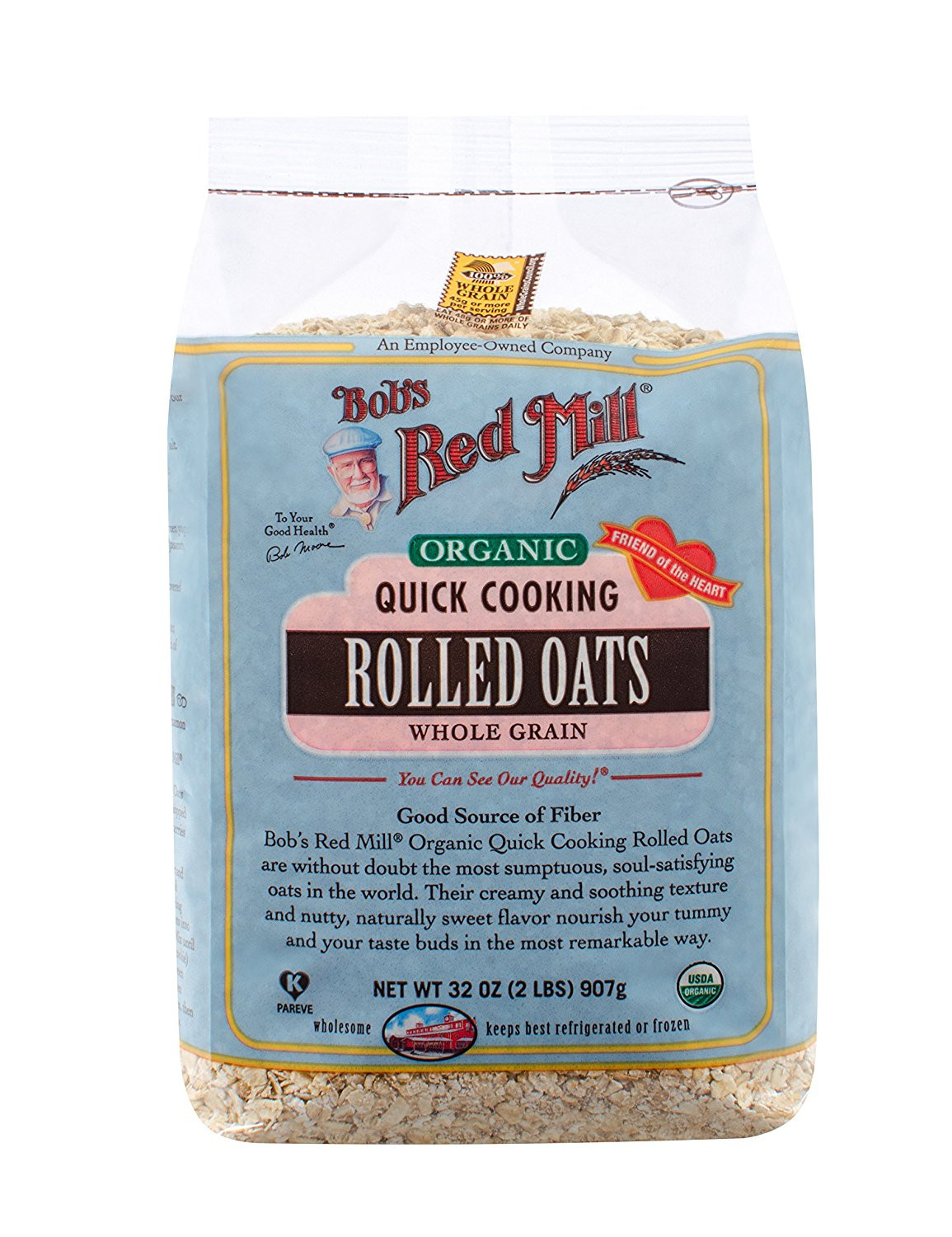 Organic Quick Oats
 4 Pack of 32oz Bob s Red Mill Organic Rolled Quick Oats