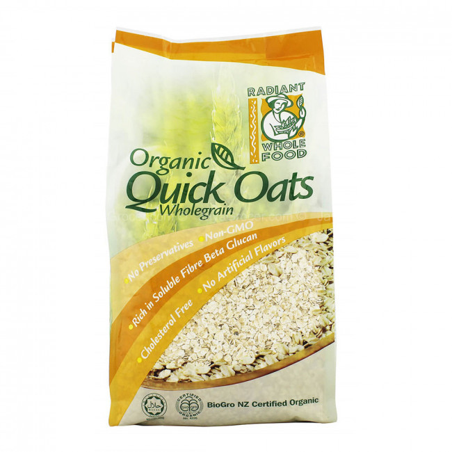 Organic Quick Oats
 Radiant Organic Quick Oats 500g Foodstuff