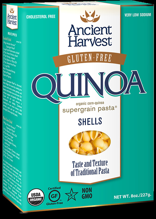 Organic Quinoa Pasta
 Ancient Harvest Quinoa Pasta Shells 8 oz 6 Pack