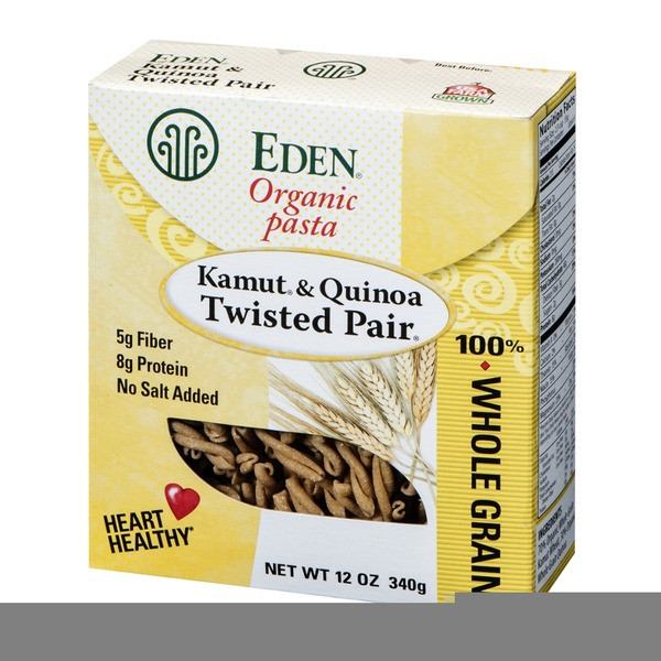 Organic Quinoa Pasta
 Eden Organic Pasta Whole Grain Kamut & Quinoa Twisted