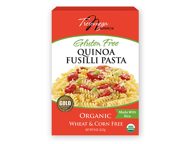 Organic Quinoa Pasta
 Organic Quinoa Pasta Fusilli 8oz TresOmega Nutrition