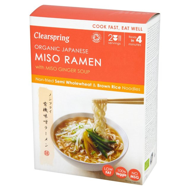 Organic Ramen Noodles
 Clearspring Organic Japanese Miso Ramen Noodles with Miso