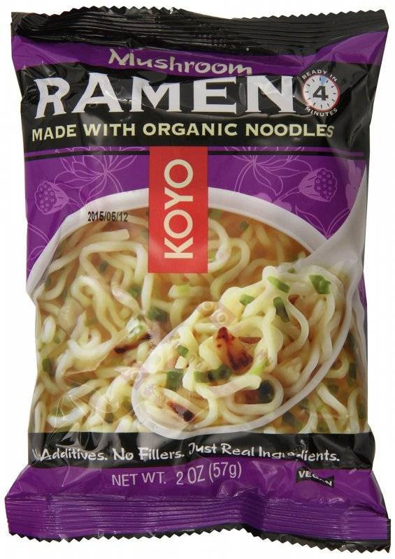 Organic Ramen Noodles
 Koyo Mushroom Ramen 2 oz 12 Pack