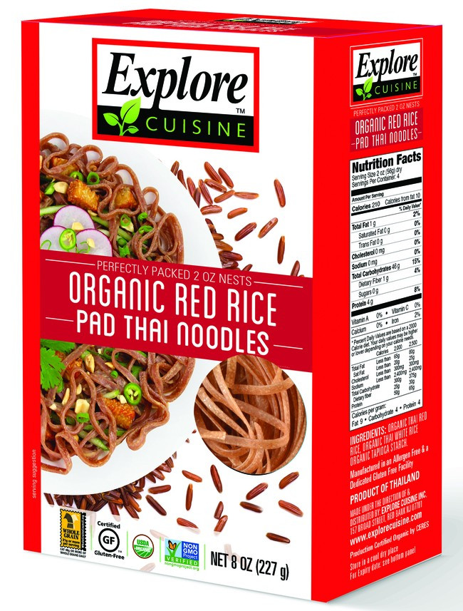 Organic Rice Noodles
 ORGANIC Red rice pad thai noodles 1 case = 24 units 12