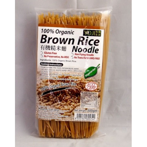 Organic Rice Noodles
 Yoji – Organic Brown Rice Noodle Mie 300 gr – Jual