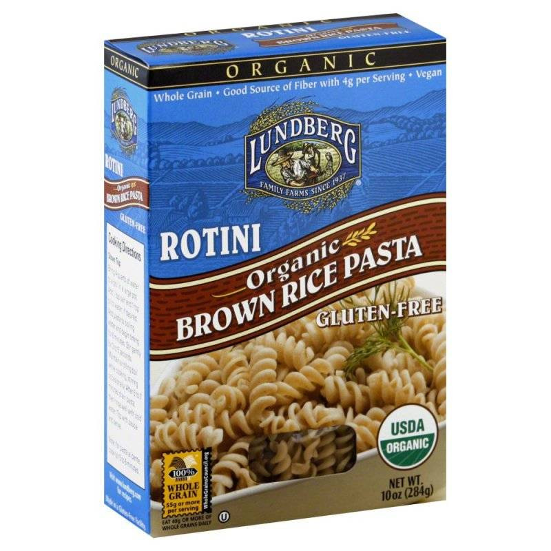 Organic Rice Noodles
 Lundberg Farms Organic Brown Rice Rotini Pasta 6 Pack