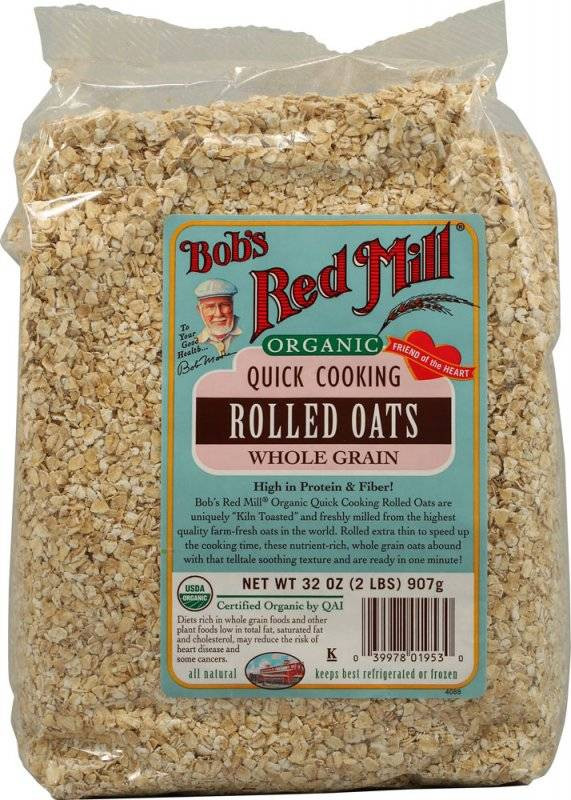 Organic Rolled Oats
 Bob s Red Mill Organic Quick Rolled Oats 32 oz 4 Pack