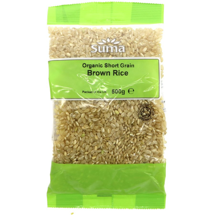 Organic Short Grain Brown Rice
 Suma Prepacks Organic Short Grain Brown Rice 500g