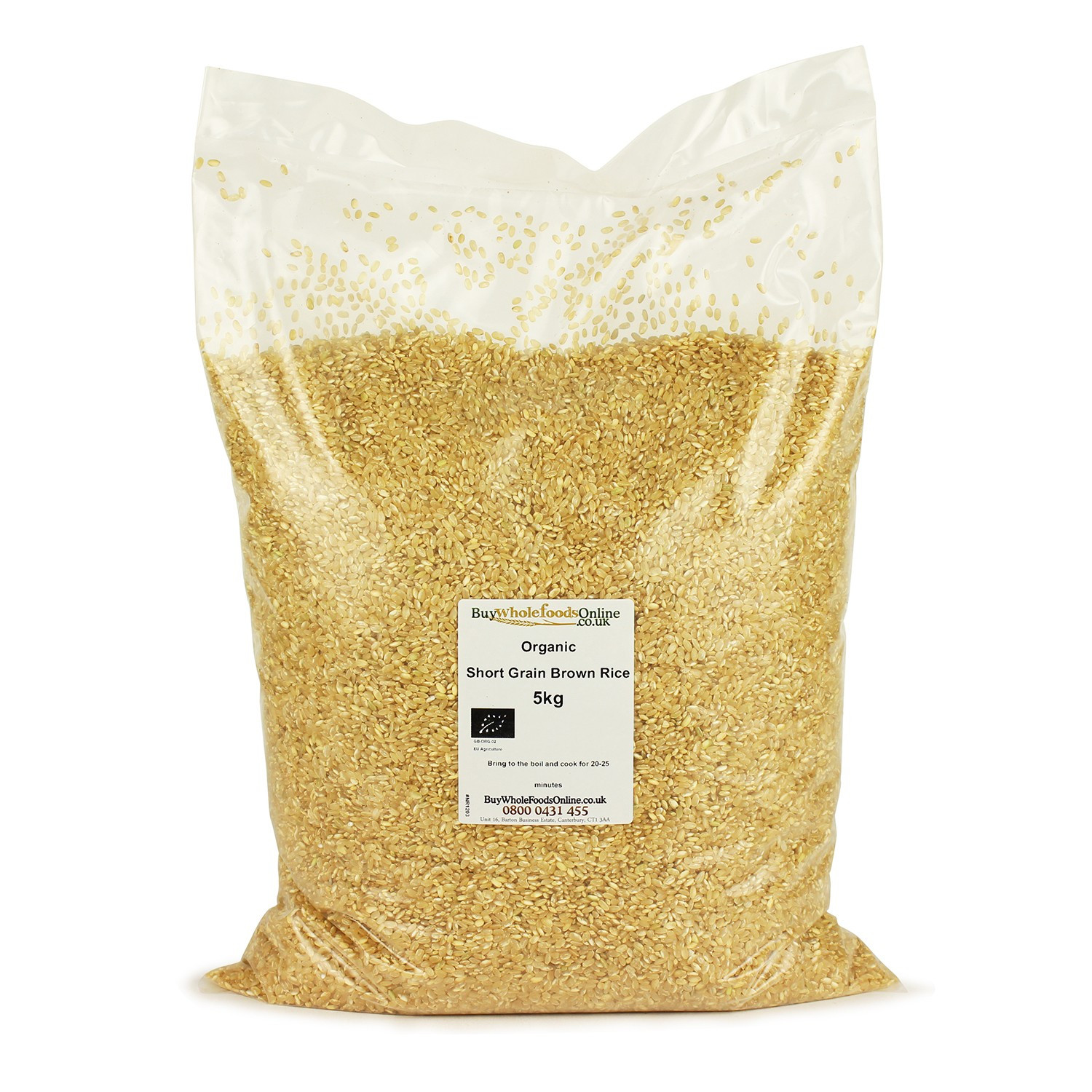 Organic Short Grain Brown Rice
 Buy Organic Short Grain Brown Rice UK 500g 25kg