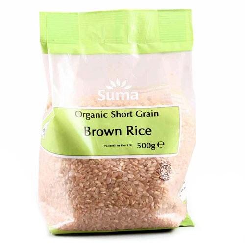 Organic Short Grain Brown Rice
 Suma Prepacks Organic Short Grain Brown Rice 500g