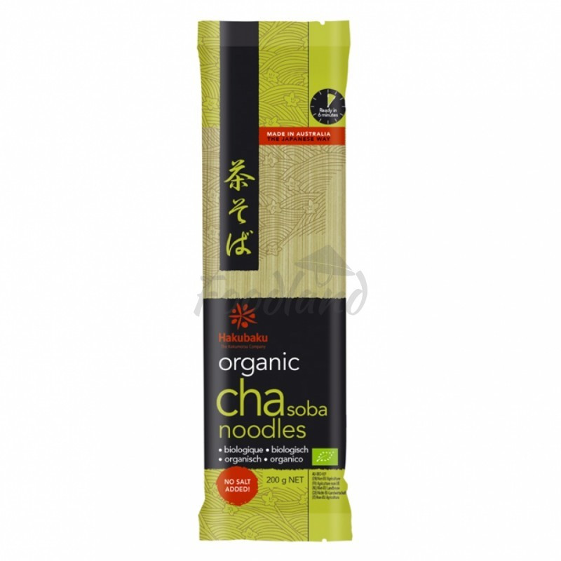 Organic Soba Noodles
 Organic CHA SOBA Japanese Buckwheatnoodles HAKUBAKU 200 g