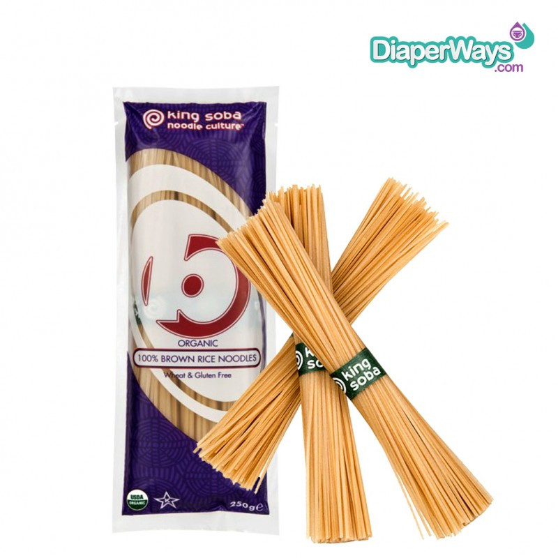 Organic Soba Noodles
 KING SOBA ORGANIC BROWN RICE NOODLES 250GR DiaperWays